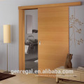 Natural interior solid wood single panel sliding door